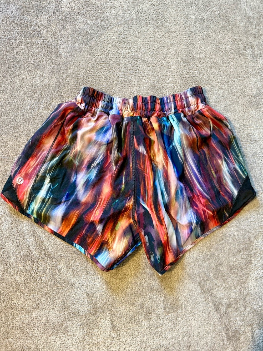 Lululemon Multicolor Abstract Print Athletic Shorts
